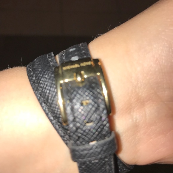 Michael Kors double wrap leather watch.